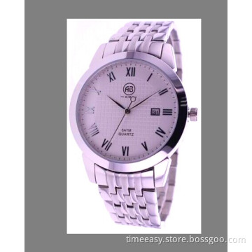 Stainless Steel Watch with Silver Color, Japenese Movement Watches with Factory Price